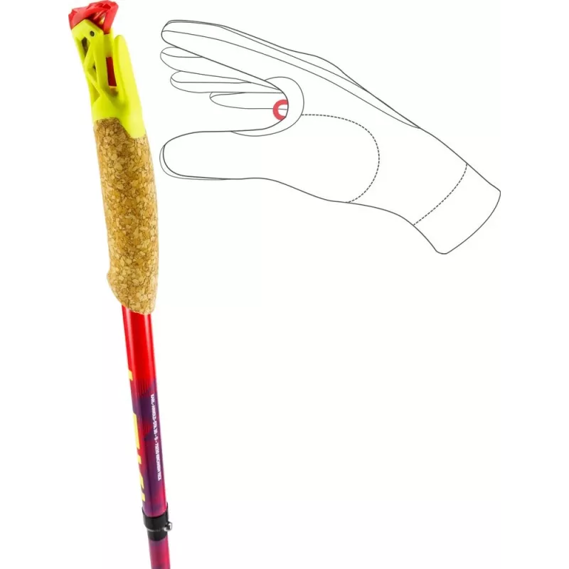 Bastones de trekking Leki TRL Ultratrail FX One 115 cm, rojo