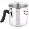Jarra para leche LAMART LT1068, acero inoxidable de doble pared, fondo sándwich, 1,5 L, silbato, escala de volumen