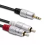 Cable de audio Qoltec 52341 3 m 2xRCA 3,5 mm Negro