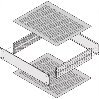 Schroff placa de cubierta 400D PERF. (30860513)