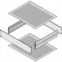 Schroff placa de cubierta 400D PERF. (30860513)