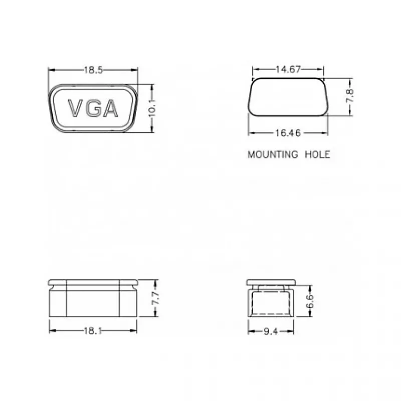 DeLOCK tapa protectora para conector hembra VGA 60162