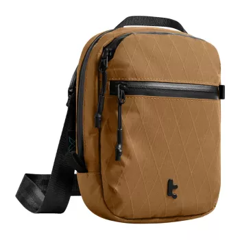 Bolsa de viaje Tomtoc Aviator-T37 con correa de hombro, tejido X-Pac, marrón