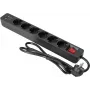 Regleta de enchufes EUROLITE ON-1 6 tomas con 2 puertos USB, alargador con protección contra sobretensiones