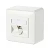 Metz Connect C6Amodul 180° - Toma de conexión - RJ 45 - 1 toma de red - Blanco puro, RAL 9010 (130B11D10002-E)