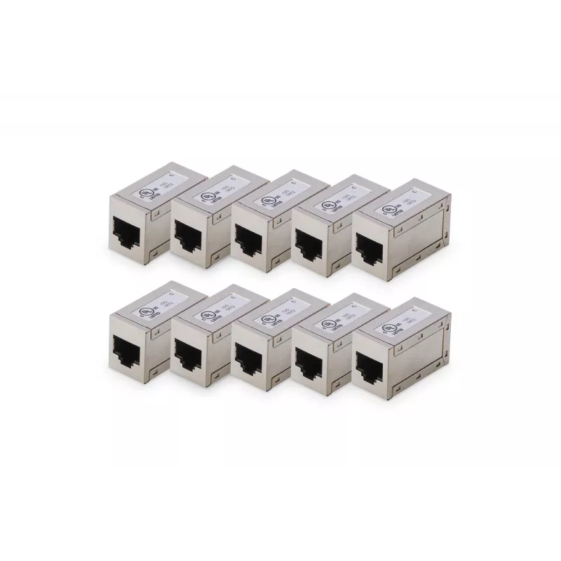 Acopladores modulares CAT 6 blindados Digitus 10 unidades RJ-45 contactos dorados