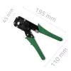 Herramienta de crimpado y corte QOLTEC 54381 — Alicate de crimpado para conectores de red modulares y cortacables