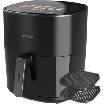 Freidora de aire Cecotec Cecofry&Grill Duoheat 6500, 6,5 L, 2200 W, LCD táctil, negra