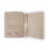 Archivador SMLT, archivo, A4 2 cm, 400 g, con 2 gomas, con impresión, marrón, cartón