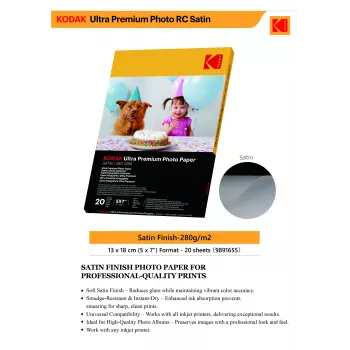 Kodak Ultra Premium papel fotográfico 280 g satinado 13 x 18 cm 20 hojas