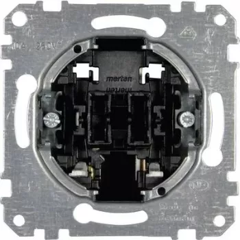 Pulsador Merten MEG3150-0000 1P metálico, 250 V AC, 10 A