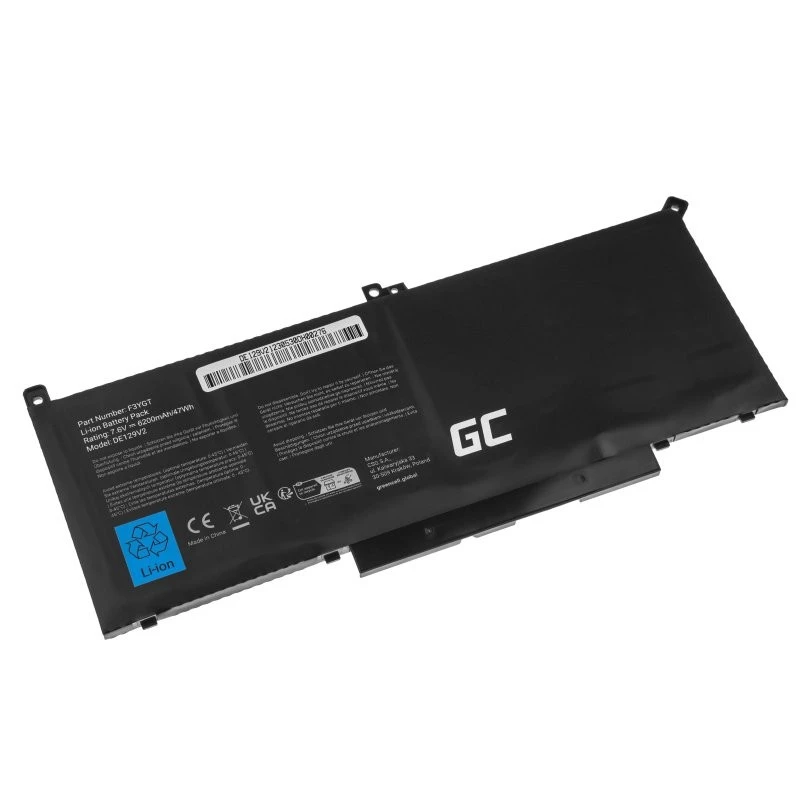 Batería para portátil F3YGT 7,6V 6200mAh para Dell Latitude 7280 7290 7380 7490