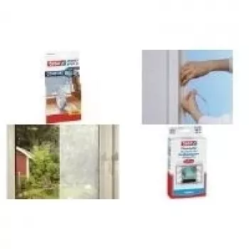 tesa mosquitera STANDARD para ventanas, 1,50 m x 1,80 m, lavable hasta 30 grados, resistente a los rayos UV (55680-00001-01)