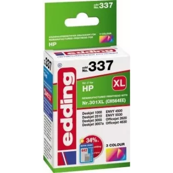 Edding EDD-337 Cartucho de tinta 1 ud. Compatible Alto rendimiento (XL) Cian - Magenta - Amarillo (18-337)