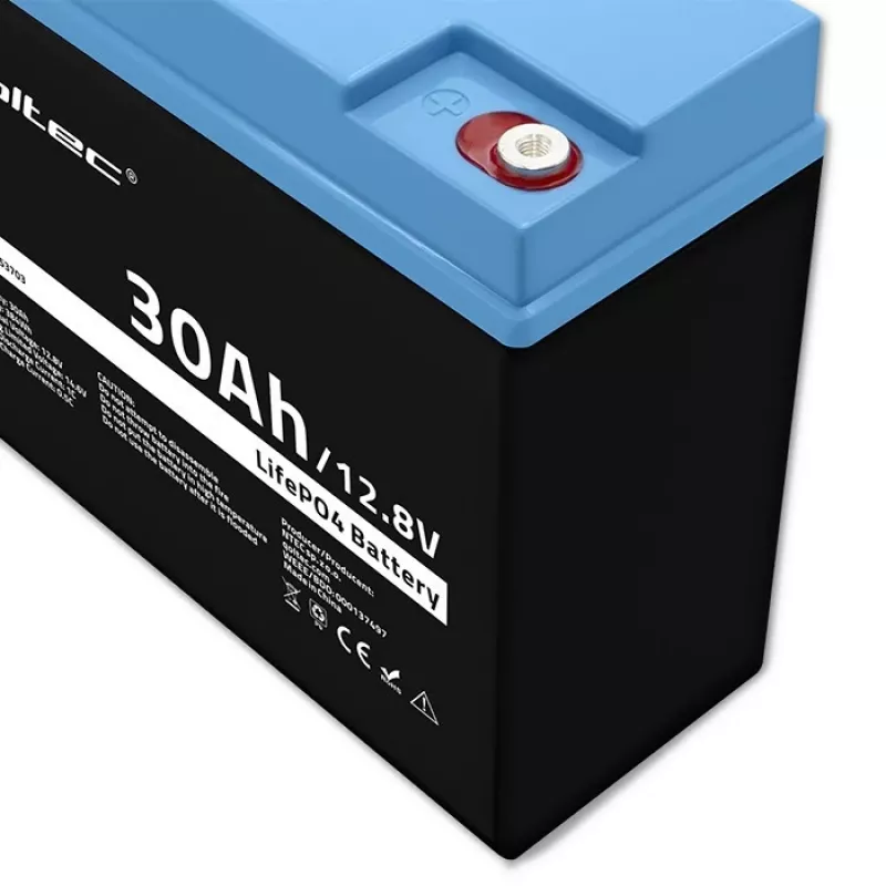 Batería LiFePO4 recargable QOLTEC 12,8V 30Ah 384Wh con BMS