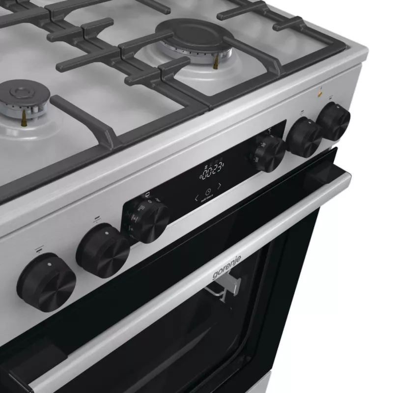 Gorenje GKS6C71XF Cocina independiente con horno Plata