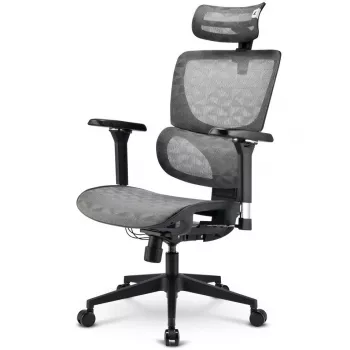Silla de oficina Sharkoon OfficePal C40M asiento de malla respaldo de malla, gris, máx. 150 kg