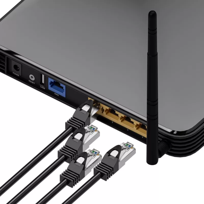 Cable de red Extralink latiguillo LAN Cat.5e RJ-45 F/UTP 0,5 m negro