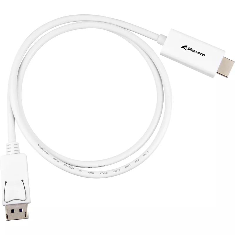 Cable adaptador DisplayPort 1.2 Sharkoon 4K, 1 m de longitud