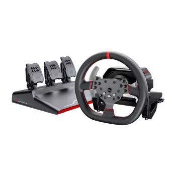 Set de volante y pedales PXN V10 Pro para PC, PS4, Xbox One, Xbox Series X|S — compatible con Force Feedback, conexión USB