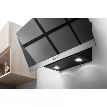 Bauknecht RBHVP 83 LM K montaje en pared negro acero inoxidable 713 m³/h