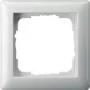 Marco de pared Gira Standard 55 blanco — sin tornillos, termoplástico, 80,7×80,7 mm, 11,4 mm de grosor