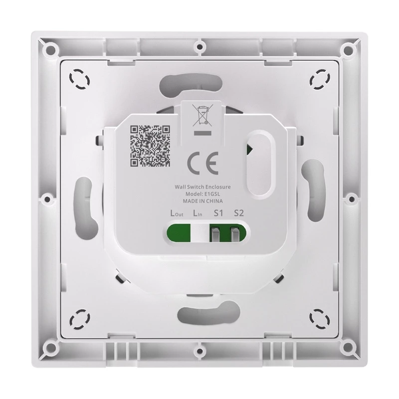 Carcasa de interruptor de pared Sonoff E1GSL sin N – marco de montaje para interruptor de pared simple