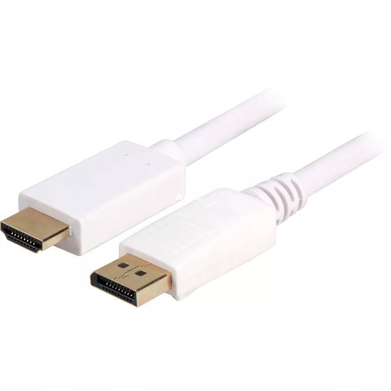Cable adaptador Sharkoon DisplayPort 1.2 > HDMI 4K blanco 3 metros
