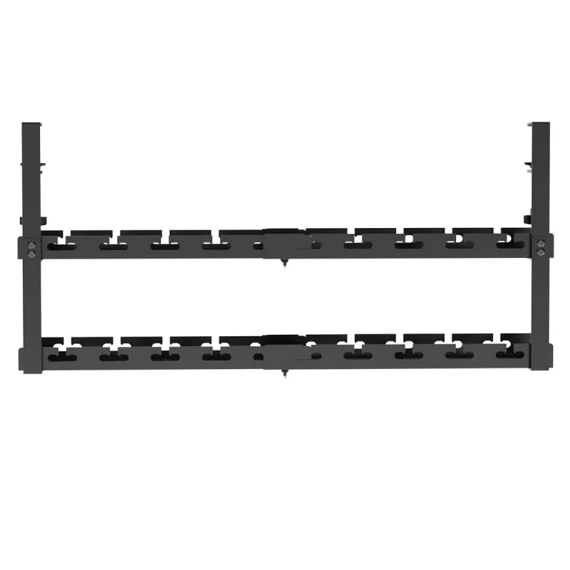 Organizador de cables para escritorio MACLEAN MC-102 – bandeja bajo la mesa de dos niveles, carga máx. 5 kg, longitud máxima 728 mm, negro