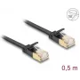 Cable de red DeLOCK RJ45 Cat.6A conector macho a conector macho U/FTP 0,5 m negro