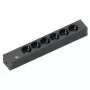 Alargador de corriente Bachmann 420.0018 2m 6 tomas AC para interior negro