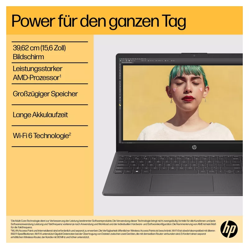 HP 15-fc0676ng 39,6 cm (15,6 pulgadas) portátil - Ryzen 7 - 16 GB RAM - 1 TB SSD - plata (C94P3EA#ABD)