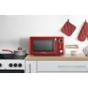 Microondas de encimera ETA Storio Rojo Solo – 20 L, 700 W, 5 niveles de potencia, plato giratorio de 245 mm