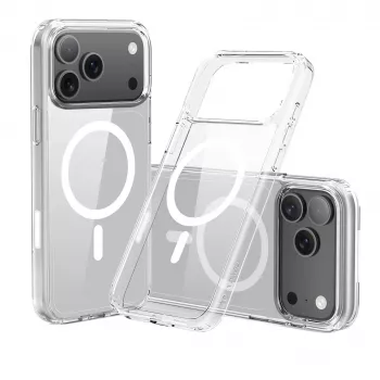 Nevox StyleShell SHOCKFlex - iPhone 17 Pro Max compatible con MagSafe, transparente