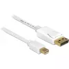 DeLOCK – Cable DisplayPort – Mini DisplayPort (M) – DisplayPort (M) – 3,0 m – blanco (83483)