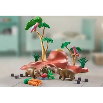 Wiltopia 71625 Set de figuras Wombat Shelter