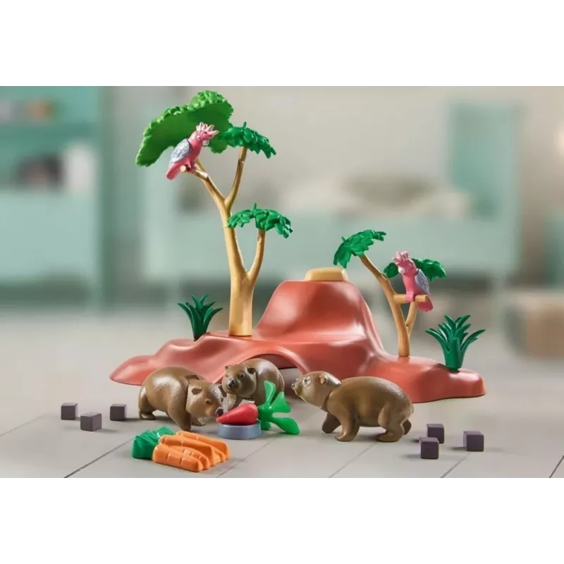 Wiltopia 71625 Set de figuras Wombat Shelter