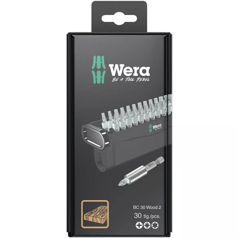 Wera 2 SB Juego de puntas para destornillador 30 uds. Phillips Pozidriv