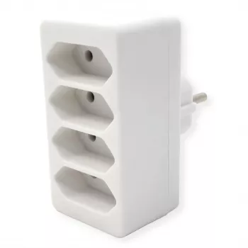 Regleta de enchufes Bachmann 921.273 – 4 tomas europeas, PVC blanco