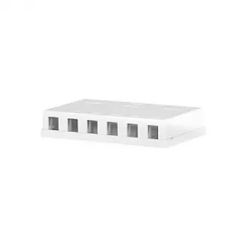 EFB-Elektronik Toma de conexión Keystone, 6 puertos, superficie, blanco puro, sin módulos Fabricante: EFB Elektronik (EC020400006)