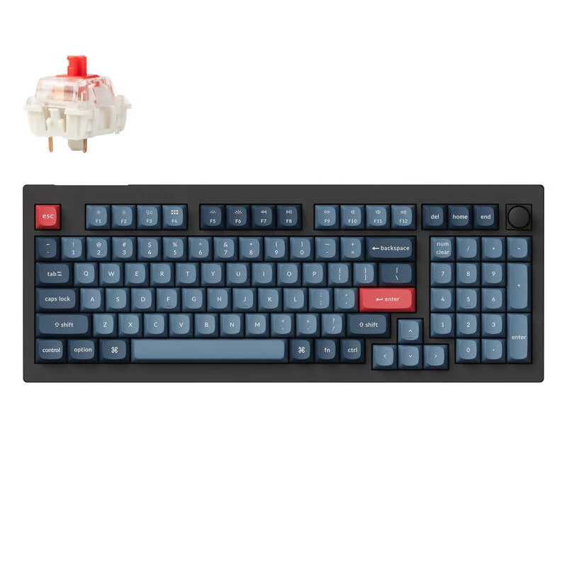 Teclado Keychron V5 Max universal RF Wireless Bluetooth negro gris 96% mecánico