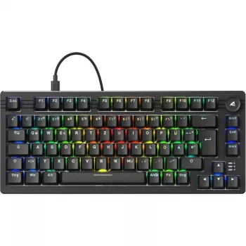 Teclado Sharkoon SGK25 Home USB QWERTZ alemán negro 75% RGB LED