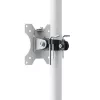 Maclean MC-793 W carro profesional puesto de trabajo móvil con ruedas, monitores 17-32", máx. 20 kg, blanco