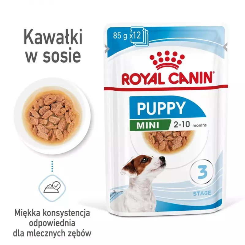 ROYAL CANIN SHN Mini Puppy en salsa - Comida húmeda para cachorros - 12X85g