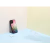 Funda protectora iKins para Apple iPhone 12 / 12 Pro — diseño de flores acuáticas, negro