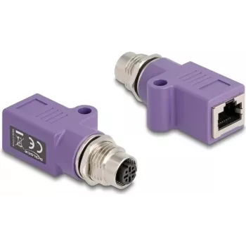 DeLOCK 60678 Adaptador M12 a RJ45 violeta