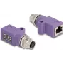 DeLOCK 60678 Adaptador M12 a RJ45 violeta