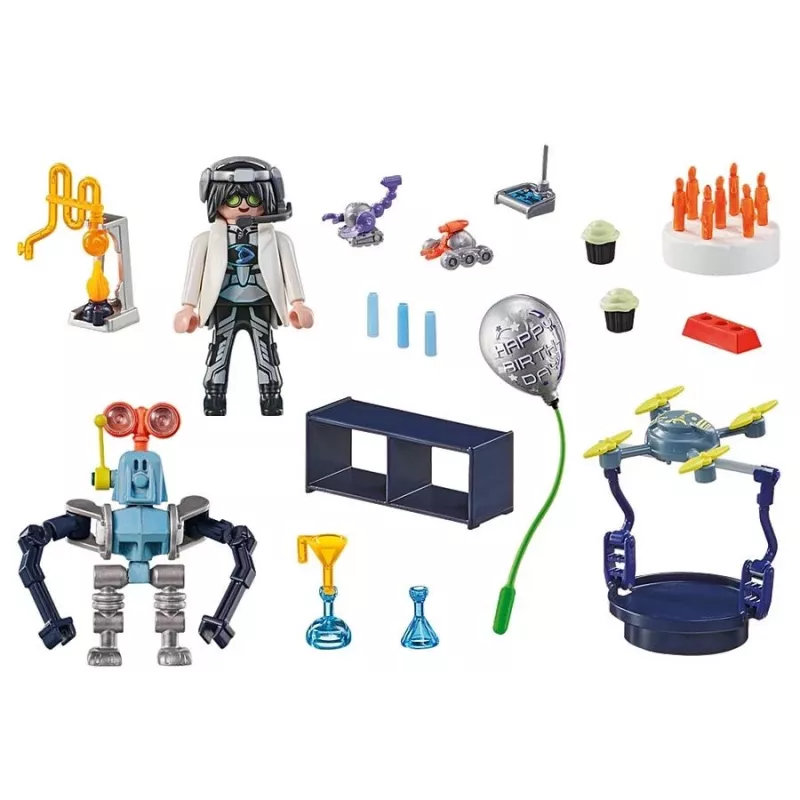 Playmobil 71450 My Life: Investigador con robots – Fiesta científica en el laboratorio con dron de transporte y robots – Divertido artículo de juego de rol imaginativo