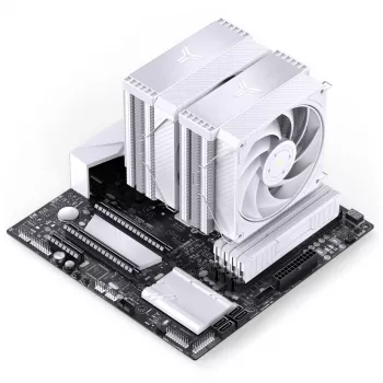 Disipador de CPU Jonsbo HX6280, PWM, RGB - 130 mm, blanco