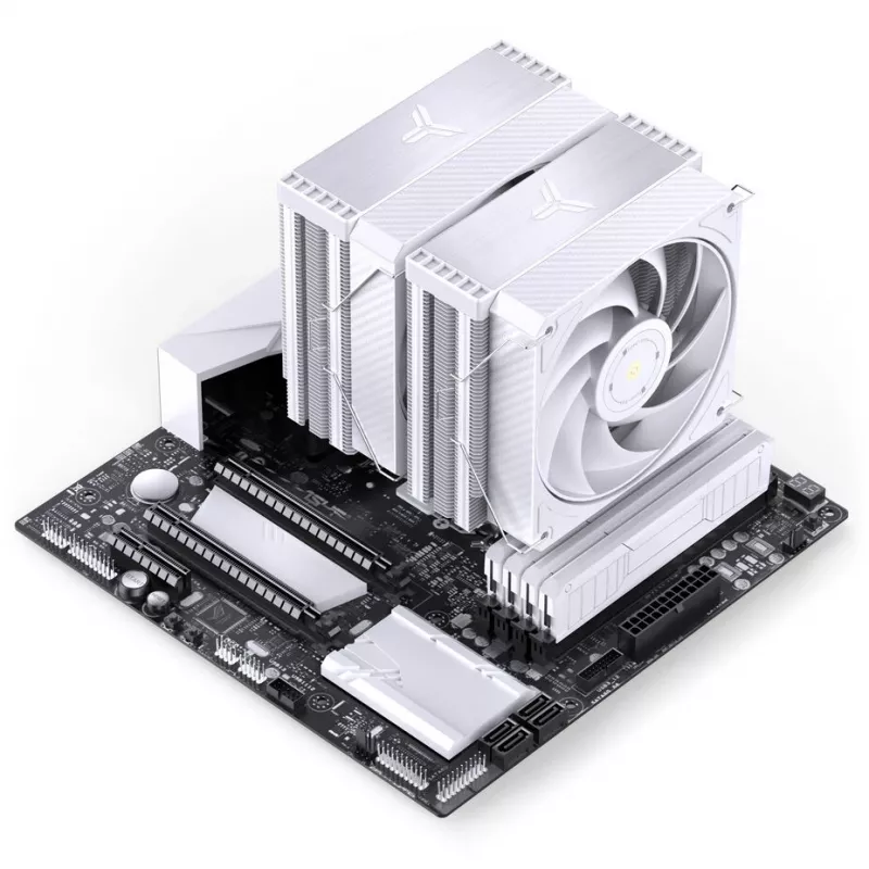 Disipador de CPU Jonsbo HX6280, PWM, RGB - 130 mm, blanco
